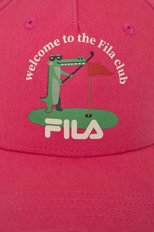 Pamučna kapa sa šiltom za bebe Fila roza