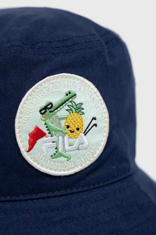 Otroški bombažni klobuk Fila mornarsko modra