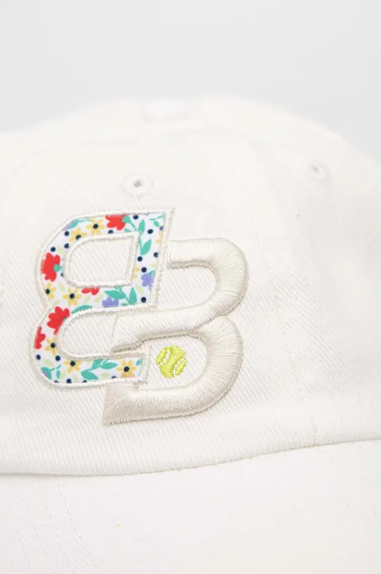 United Colors of Benetton czapka z daszkiem bawełniana dziecięca biały
