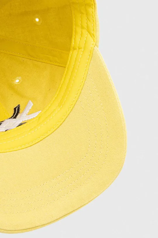 κίτρινο Παιδικό βαμβακερό καπέλο μπέιζμπολ United Colors of Benetton