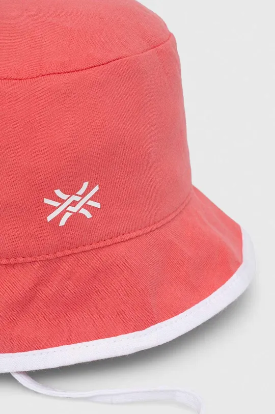 червоний Дитячий двосторонній бавовняний капелюх United Colors of Benetton