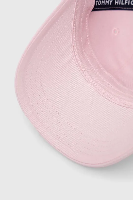 roza Otroška bombažna bejzbolska kapa Tommy Hilfiger