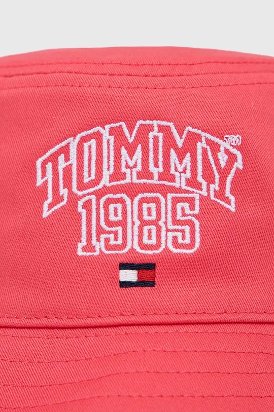Otroški bombažni klobuk Tommy Hilfiger oranžna