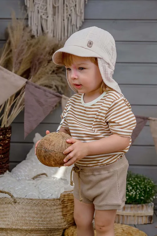 beżowy Jamiks czapka bawełniana dziecięca CAROL Dziecięcy