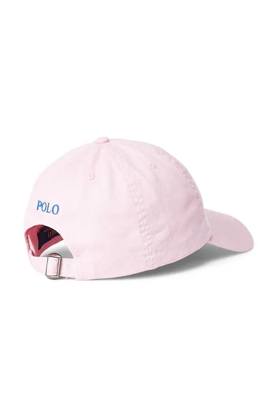 Детская хлопковая кепка Polo Ralph Lauren розовый
