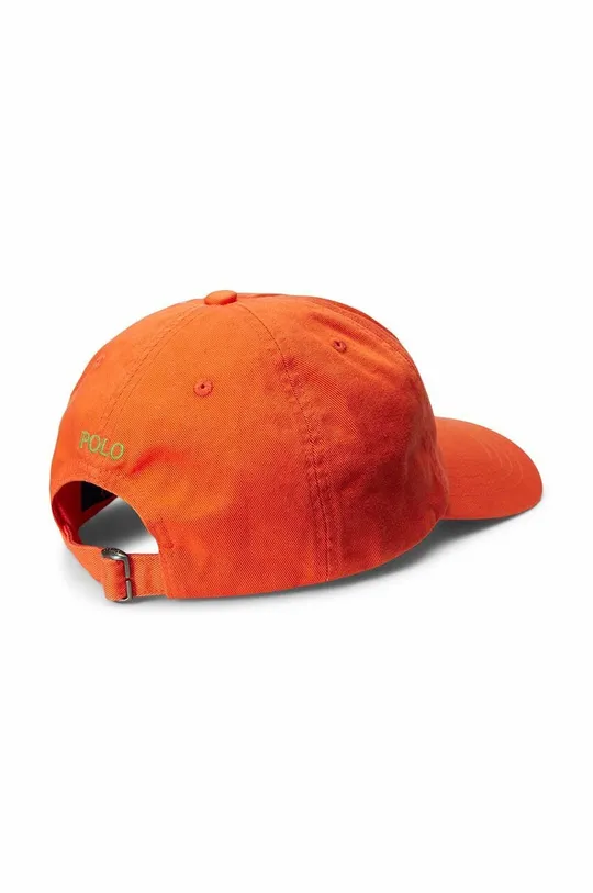 Pamučna kapa sa šiltom za bebe Polo Ralph Lauren narančasta