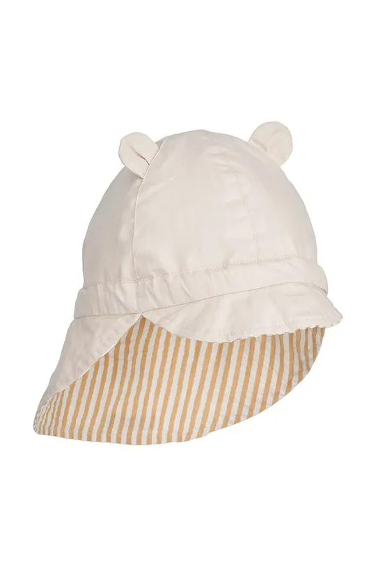 béžová Obojstranná bavlnená čiapka pre deti Liewood Detský
