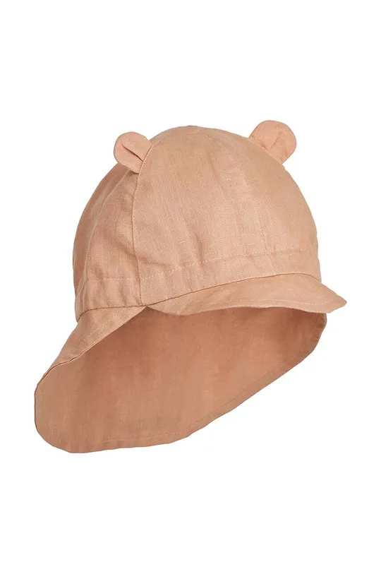 beżowy Liewood czapka z domieszką lnu dziecięca Dziecięcy