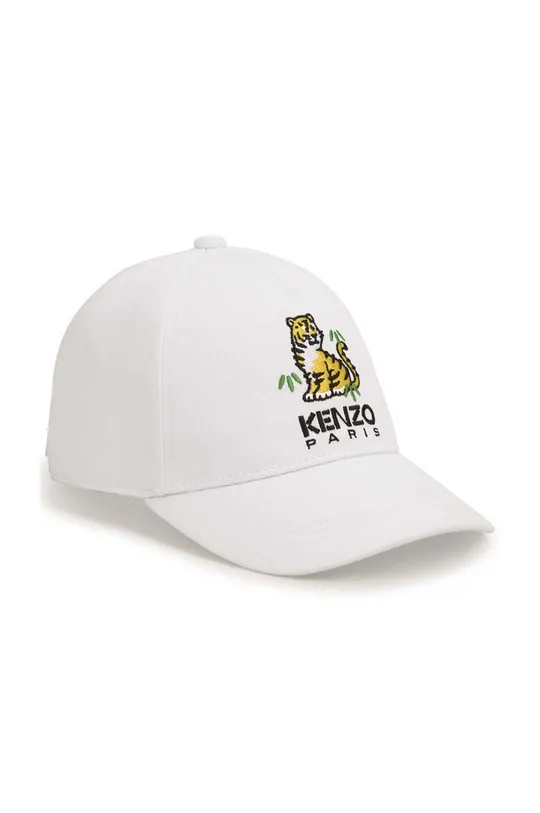 Παιδικό βαμβακερό καπέλο μπέιζμπολ Kenzo Kids λευκό
