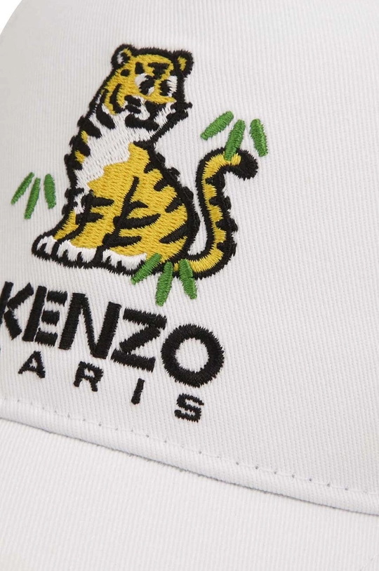 biały Kenzo Kids czapka z daszkiem bawełniana dziecięca