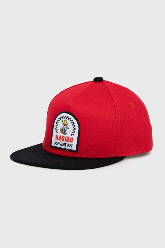 κόκκινο Παιδικό βαμβακερό καπέλο μπέιζμπολ Vans HARIBO Παιδικά