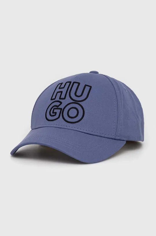 μωβ Βαμβακερό καπέλο του μπέιζμπολ HUGO Ανδρικά