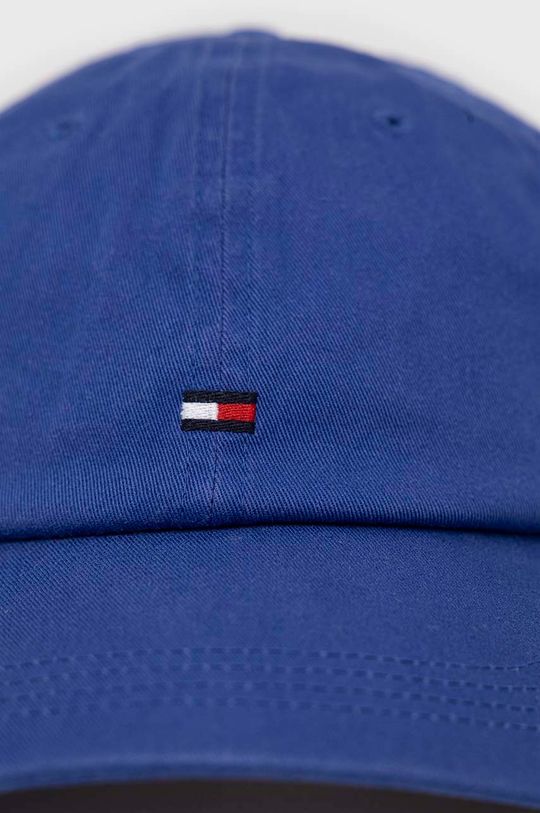 Bavlněná baseballová čepice Tommy Hilfiger ocelová modrá