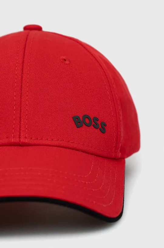 Βαμβακερό καπέλο του μπέιζμπολ BOSS BOSS GREEN κόκκινο