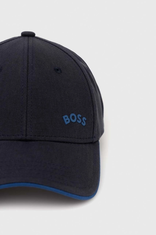 Бавовняна бейсболка BOSS BOSS GREEN темно-синій