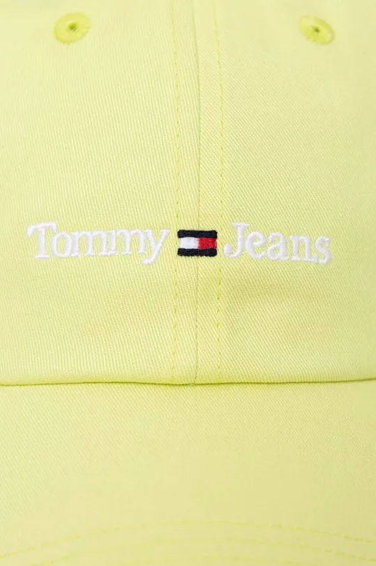 Bombažna bejzbolska kapa Tommy Jeans zelena