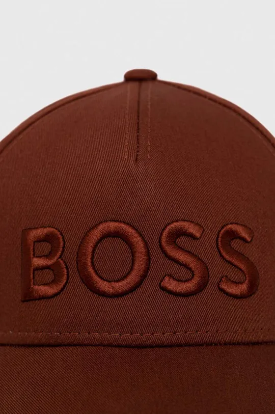 Хлопковая кепка BOSS коричневый