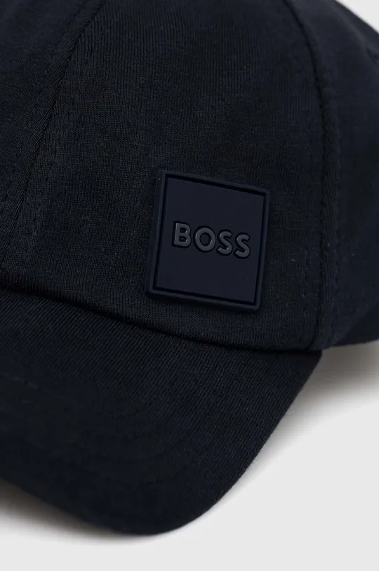 Βαμβακερό καπέλο του μπέιζμπολ BOSS σκούρο μπλε