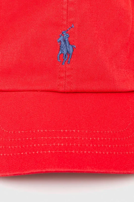 Хлопковая кепка Polo Ralph Lauren красный
