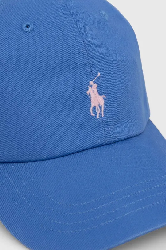 Polo Ralph Lauren czapka z daszkiem bawełniana niebieski