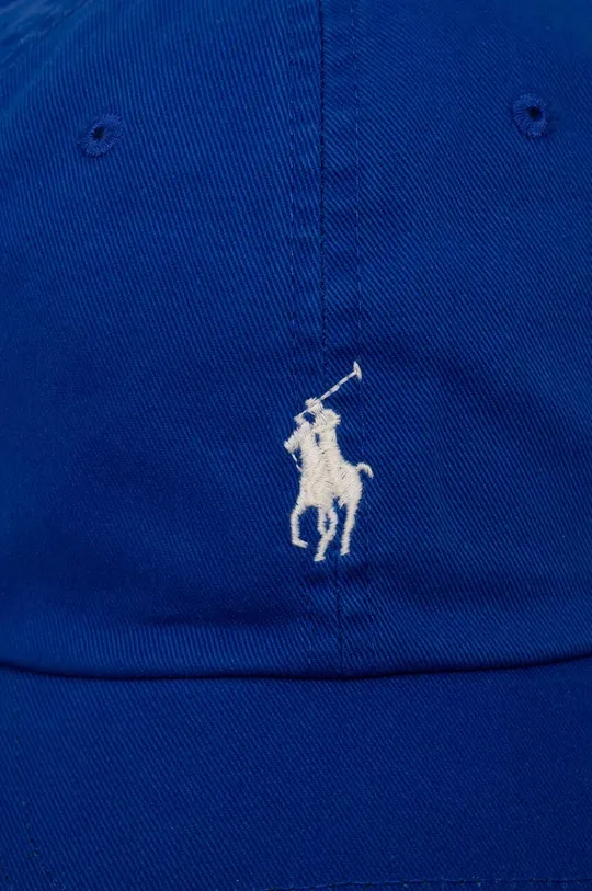 Βαμβακερό καπέλο του μπέιζμπολ Polo Ralph Lauren μπλε