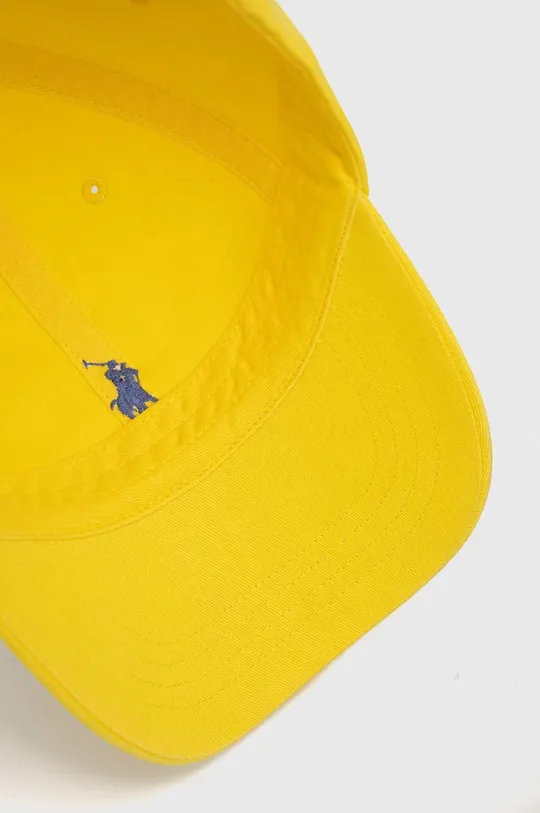 κίτρινο Βαμβακερό καπέλο του μπέιζμπολ Polo Ralph Lauren