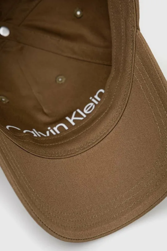 μπεζ Βαμβακερό καπέλο του μπέιζμπολ Calvin Klein