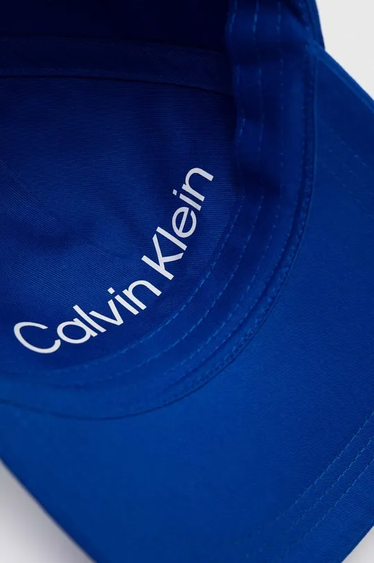 niebieski Calvin Klein czapka z daszkiem bawełniana