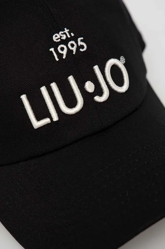 Βαμβακερό καπέλο του μπέιζμπολ Liu Jo μαύρο