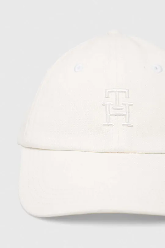 Pamučna kapa sa šiltom Tommy Hilfiger bijela