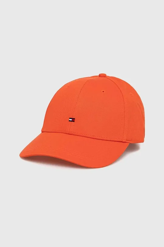 πορτοκαλί Βαμβακερό καπέλο του μπέιζμπολ Tommy Hilfiger Ανδρικά