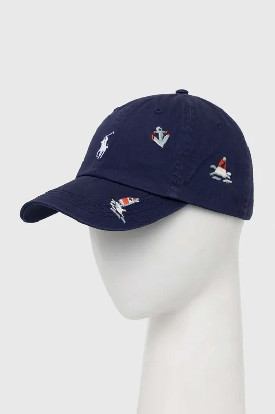 mornarsko modra Bombažna bejzbolska kapa Polo Ralph Lauren Moški