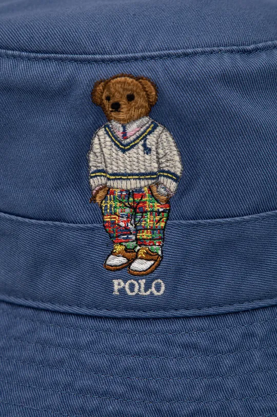 Бавовняний капелюх Polo Ralph Lauren блакитний