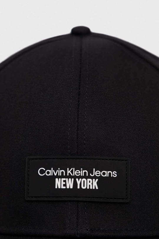 Βαμβακερό καπέλο του μπέιζμπολ Calvin Klein Jeans μαύρο