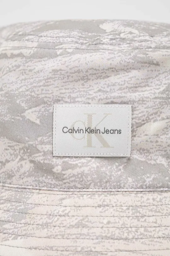 γκρί Βαμβακερό καπέλο Calvin Klein Jeans