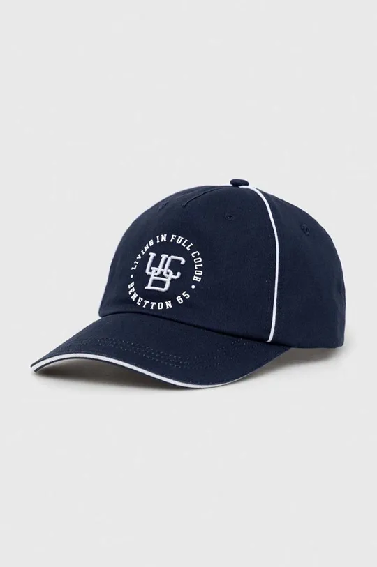 σκούρο μπλε Βαμβακερό καπέλο του μπέιζμπολ United Colors of Benetton Ανδρικά