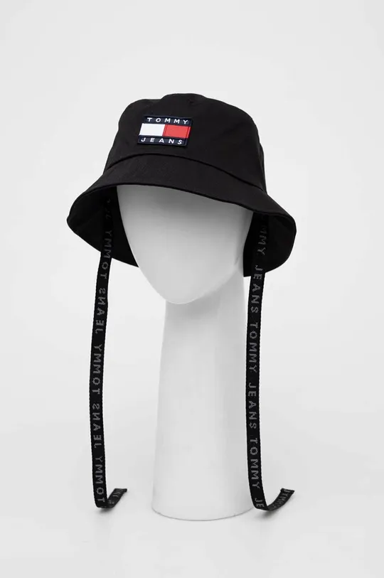 μαύρο Βαμβακερό καπέλο Tommy Jeans Ανδρικά