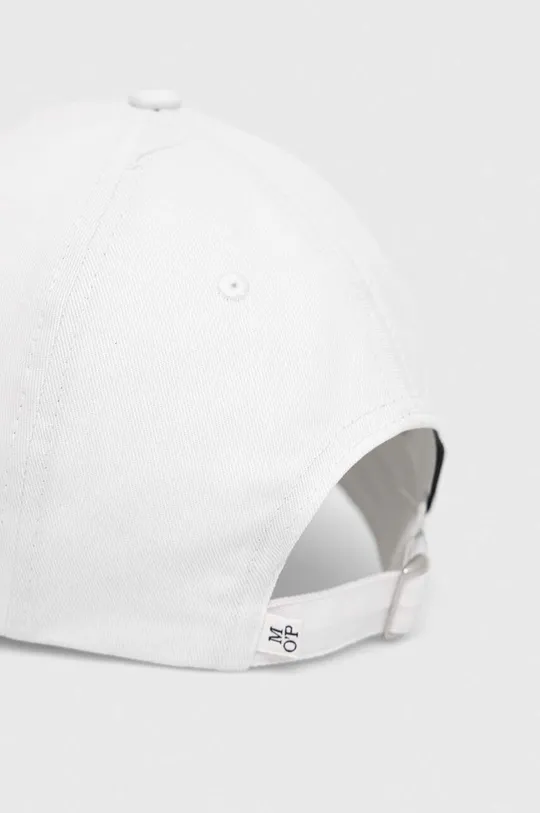 Βαμβακερό καπέλο του μπέιζμπολ Marc O'Polo λευκό