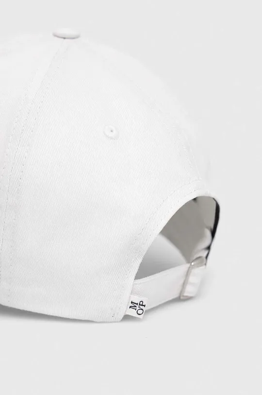 Βαμβακερό καπέλο του μπέιζμπολ Marc O'Polo λευκό