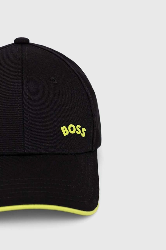 Bavlnená šiltovka BOSS BOSS GREEN čierna