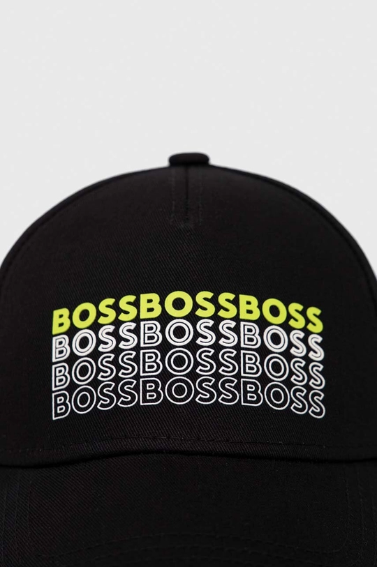 Pamučna kapa sa šiltom BOSS BOSS GREEN crna