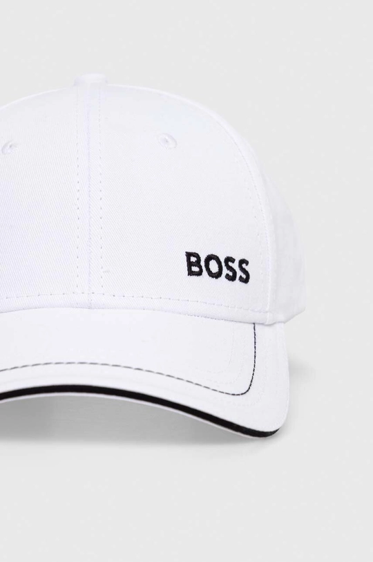 Бавовняна бейсболка BOSS BOSS GREEN білий