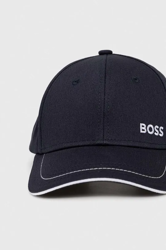 Βαμβακερό καπέλο του μπέιζμπολ BOSS BOSS GREEN σκούρο μπλε