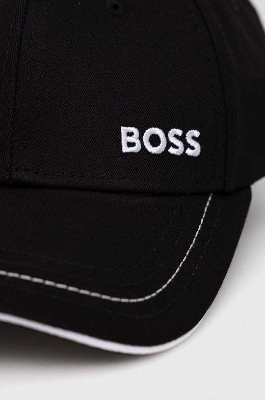 Бавовняна бейсболка BOSS BOSS GREEN чорний