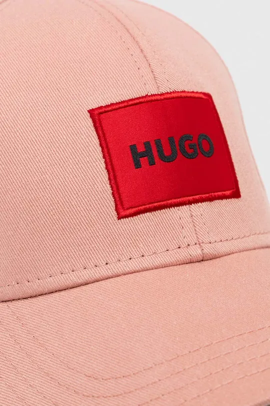 Хлопковая кепка HUGO розовый