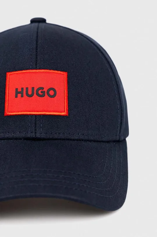 Βαμβακερό καπέλο του μπέιζμπολ HUGO σκούρο μπλε