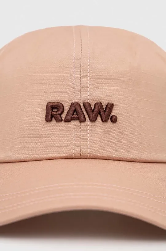 Βαμβακερό καπέλο του μπέιζμπολ G-Star Raw ροζ