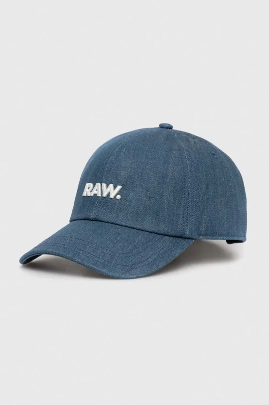 modra Bombažna bejzbolska kapa G-Star Raw Moški
