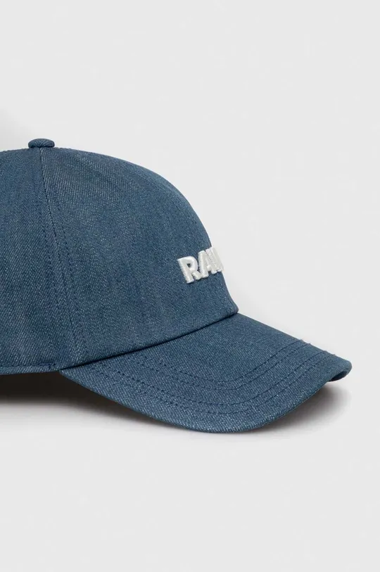 niebieski G-Star Raw czapka z daszkiem bawełniana