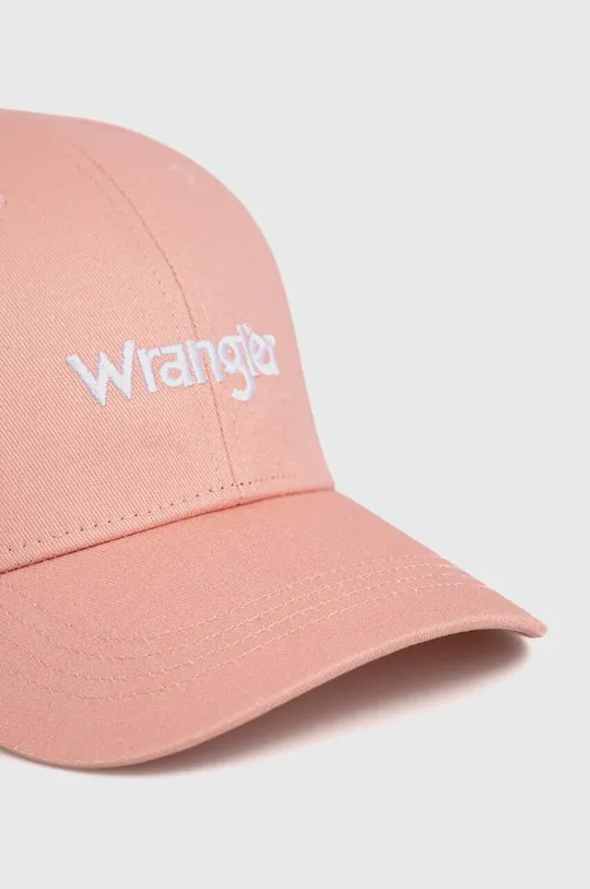 Βαμβακερό καπέλο του μπέιζμπολ Wrangler ροζ